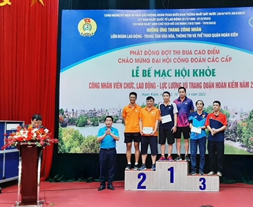 Viện KSND quận Hoàn Kiếm tham gia Giải thể thao CNVCLĐ và lực lượng vũ trang...